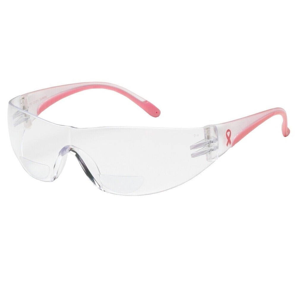 +1.25 Bifocal Safety Reading Glasses Pink Clear Womens 6 Pairs Bouton Lady Eva